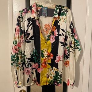 Johnny Was Silk button down